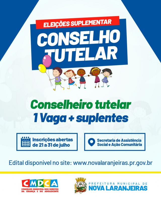 Primeira Infância - Eleição Suplementar Emergencial para o Conselho Tutelar!